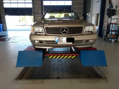 Gebraucht Mercedes SL500 320 PS (235 kW) 1997 Gold Cabrio