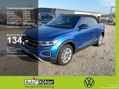 Gebraucht VW T-Roc Cabriolet Style 116 PS (85 kW) 2024 Ravennablau metallic / titansc Cabrio