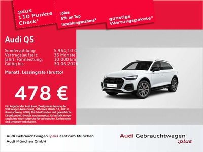 Gebraucht Audi Q5 Advanced Plus 299 PS (219 kW) 2025 Gletscherweiß metallic SUV