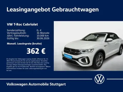 Gebraucht VW T-Roc Cabriolet R-line 150 PS (110 kW) 2025 Pure white/schwarz Cabrio