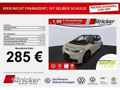 Gebraucht VW ID.3 150 kW (204 PS) 2020 Gletscherweiß metallic schwar Kleinwagen