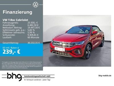 Second-hand VW T-Roc R-line 150 CP (110 kW) 2022 Negru SUV