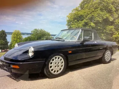 Gebraucht Alfa Romeo Spider 120 PS (88 kW) 1991 Schwarz Cabrio