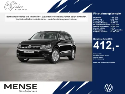 Gebraucht VW Tiguan Allspace Comfortline 190 PS (139 kW) 2019 Deep black perleffekt SUV