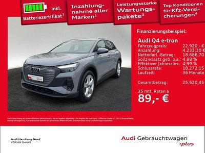 Gebraucht Audi Q4 e-tron Sport 125 kW (170 PS) 2022 C2 kieselgrau SUV