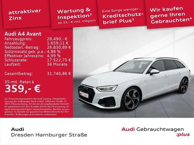 Gletscherweiß metallic Gebraucht 2022 Audi A4 S-Line Kombi | 28.490 € (Fairer Preis)