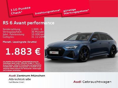 Ascariblau metallic Gebraucht 2025 Audi RS6 Performance Kombi | 144.874 € (Teuer)