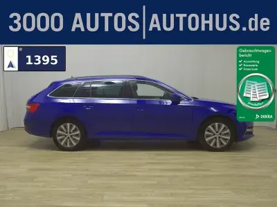 Occasion Skoda Superb Ambition 218 PK (160 kW) 2021 Blauw Stationwagen