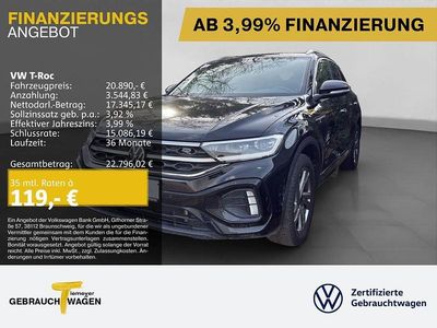 Gebraucht VW T-Roc R-line 110 PS (80 kW) 2023 Schwarz SUV