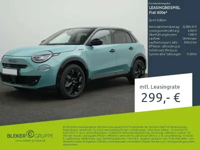 Neu Fiat 600 Sport 114 kW (156 PS) 2026 Acqua blau / schwarz SUV