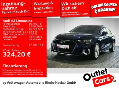 Gebraucht Audi A3 Advanced 110 PS (80 kW) 2021 Blau Limousine
