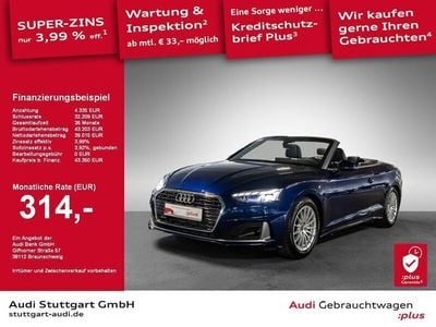 Gebraucht Audi A5 Cabriolet Advanced Plus 204 PS (150 kW) 2024 Navarrablau metallic verdeck s Cabrio