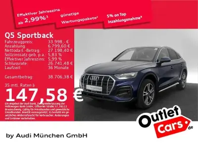 Gebraucht Audi Q5 Sportback Advanced 265 PS (194 kW) 2023 Navarrablau metallic SUV