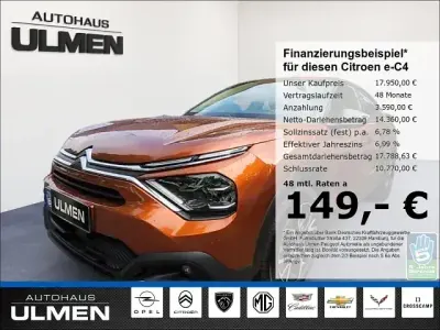 Brugt Citroën e-C4 Feel 100 kW (136 HK) 2023 Orange Sedan