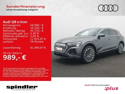 Gebraucht Audi Q8 e-tron S-Line 300 kW (408 PS) 2024 Grau (daytonagrau perleffekt) SUV