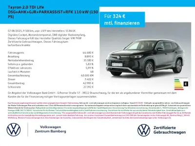 Gebraucht VW Tayron Life 150 PS (110 kW) 2025 Schwarz SUV