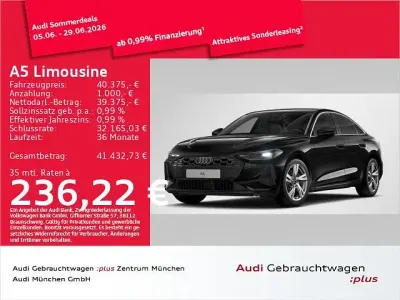 Gebraucht Audi A5 Performance 204 PS (150 kW) 2025 Mythosschwarz metallic Limousine