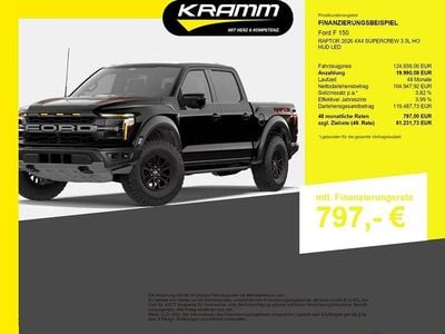 Neu Ford F-150 Raptor 457 PS (336 kW) 2026 Schwarz Pickup