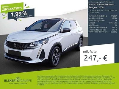 Second-hand Peugeot 3008 GT 131 CP (96 kW) 2023 Alb SUV