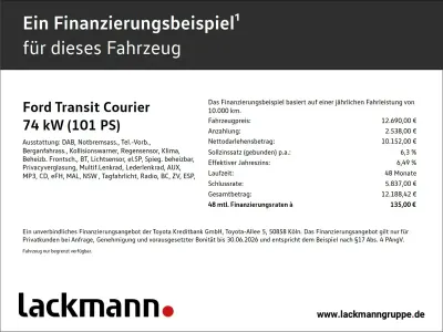 Gebraucht Ford Courier Trend 101 PS (74 kW) 2022 Blau Van / Kleinbus