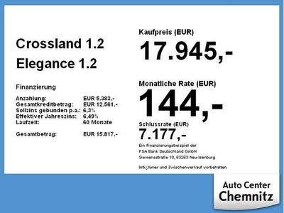 gebraucht Opel Crossland 1.2 Elegance LED Teilleder PDC Kamera
