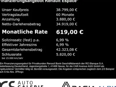 Używany Renault Espace Iconic 200 KM (147 kW) 2025 Czarny SUV