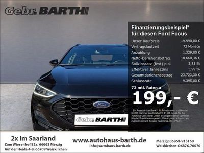 Gebraucht Ford Focus ST-Line X 125 PS (91 kW) 2023 Obsidianschwarz metallic (metallic) Kombi
