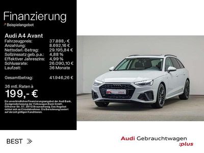 Gebraucht Audi A4 S-Line 204 PS (150 kW) 2024 Gletscherweiß metallic Kombi