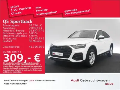 Gebraucht Audi Q5 Sportback Advanced 204 PS (150 kW) 2023 Ibisweiß SUV