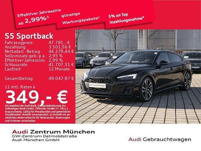 Schwarz Gebraucht 2022 Audi S5 Sportback Sport Kleinwagen | 47.781 €