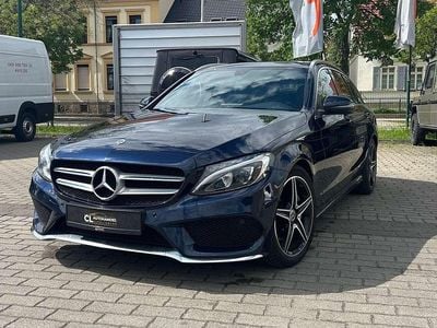 Usata Mercedes C200 AMG line 136 CV (100 kW) 2018 Blu Station wagon