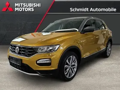 Gebraucht VW T-Roc IQ Drive 116 PS (85 kW) 2019 Kurkuma gelb/dach grau SUV