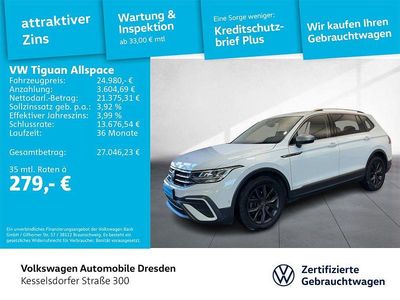 Pure white Gebraucht 2021 VW Tiguan Allspace Life SUV | 24.980 € (Etwas zu teuer)