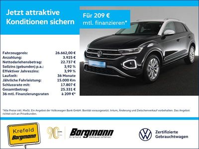 Gebraucht VW T-Roc Style 150 PS (110 kW) 2024 Deep black perleffekt (metallic) SUV