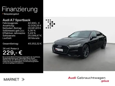 Gebraucht Audi A7 Sportback Ambiente 265 PS (194 kW) 2023 Mythosschwarz metallic Kleinwagen