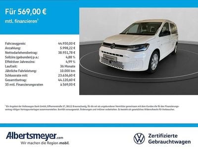 Neu VW Caddy Maxi Life 150 PS (110 kW) 2025 Weiß Van / Kleinbus