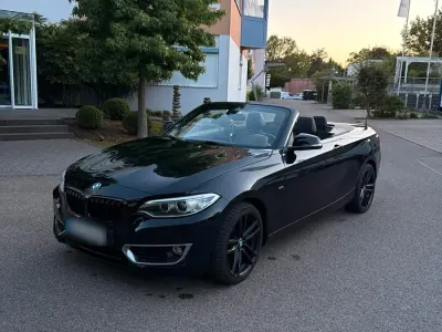 Gebraucht BMW 218 Luxury Line 136 PS (100 kW) 2015 Schwarz Cabrio