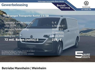 Neu VW Transporter 110 PS (80 kW) 2025 Weiß Van