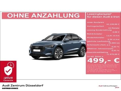 gebraucht Audi e-tron Sportback Advanced 55 quattro 20 Zoll Optikpaket Schwarz AHK Leder 8-Fach bereift