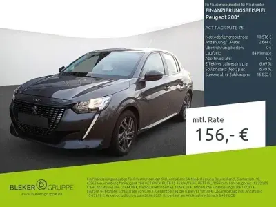 Gebraucht Peugeot 208 75 PS (55 kW) 2023 Lackierung platiniumgrau/typ aussenverkleidung metalliclackierung Kleinwagen