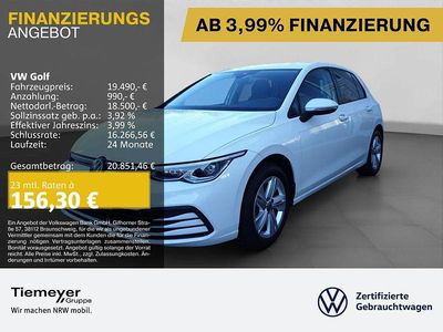 Gebraucht VW Golf VIII Life 131 PS (96 kW) 2023 Weiß Limousine