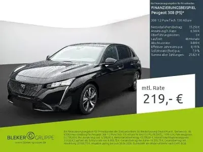 Gebraucht Peugeot 308 Allure 131 PS (96 kW) 2024 Lackierung schwarz perla nera/typ aussenverkleidung metalliclackierung Limousine