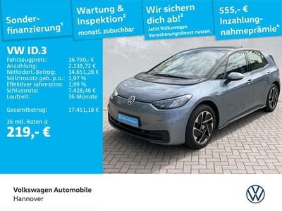 Gebraucht VW ID.3 Pure 110 kW (150 PS) 2022 Stonewashed blue metallic/schw Kleinwagen