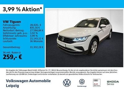 Weiß Gebraucht 2021 VW Tiguan Life SUV | 28.420 € (Guter Preis)