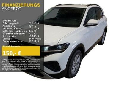 Gebraucht VW T-Cross IQ Drive 95 PS (69 kW) 2024 Weiß SUV