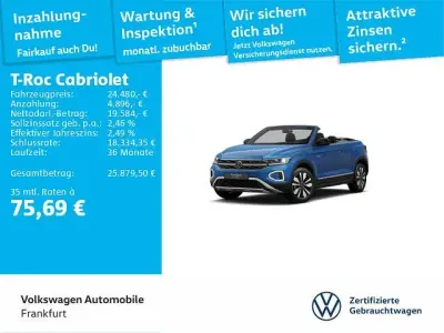 Gebraucht VW T-Roc Cabriolet Goal 116 PS (85 kW) 2025 Blau Cabrio