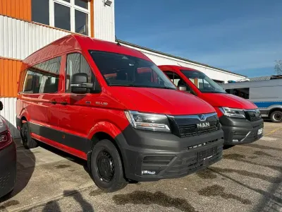 Nowe MAN TGE 177 KM (130 kW) 2026 Czerwony Van