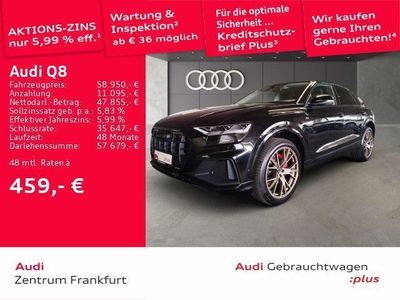 Mythosschwarz metallic Gebraucht 2021 Audi Q8 Ambiente SUV | 58.950 € (Guter Preis)