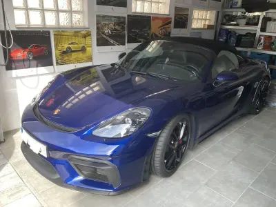 Brugt Porsche Boxster Spyder 420 HK (308 kW) 2021 Blå Cabriolet