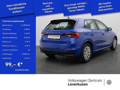 Gebraucht Skoda Fabia Easy 65 PS (47 kW) 2023 Schwarz / energy blau (metallic) Kleinwagen